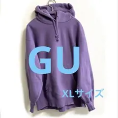 GU ✨パープル フード付きパーカー XL