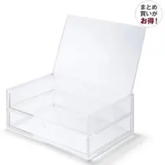 無印良品 重なるアクリルケース２段フタ付引出・大