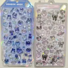 ボンボンドロップシール しろくろ よるねこ