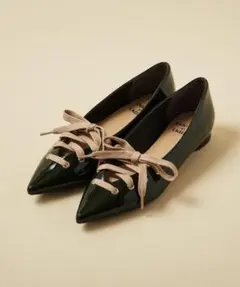 Odette e Odile レースアップシューズ 25cm ダークグリーン