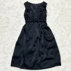 allureville ブラック ノースリーブ ドットワンピース　ドレス　Sのサムネイル