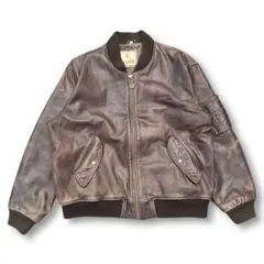 80s-90s Genuine Leather MA-1 Jacket