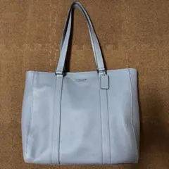 COACH ライトグレー ダブルハンドルトート
