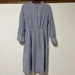 Couture Broochストライプ シャツワンピース 38サイズ