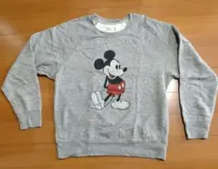ユニクロ　UT ミッキーマウス プリント スウェット グレー
