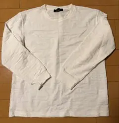 nano ユニバース　ホワイト コットン 長袖シャツ　レディース　Ｌサイズ