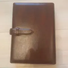 【RIHUA】 システム手帳 6穴リング 多機能収納 ベルト付き