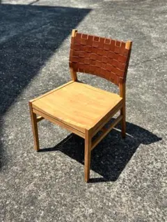 関家具 Tusker タスカー ダイニングチェア チーク 無垢 本革 (2