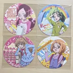 プリキュア トゥインクル缶バッジ4 特典コースター×3 - メルカリ