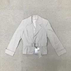 新品❤️ SCOT CLUB ジャケット　長袖　ストライプ　ベージュ　レディースのサムネイル