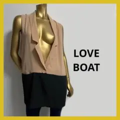 【5584】LOVE BOAT ノースリーブ ジャケット F ベージュのサムネイル