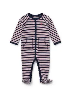 【値下げ】ラルフローレン ベビー ストライプロンパース 6M 70cm