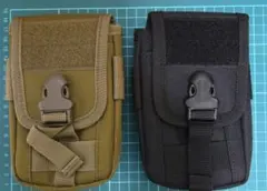 ミリタリーベルトポーチ（アーミーグリーン、ブラック）