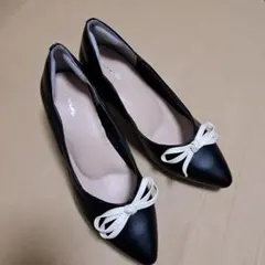 la farfa SHOES リボン パンプス ブラックのサムネイル