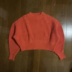 green label relaxing オレンジニットセーター FREEサイズ