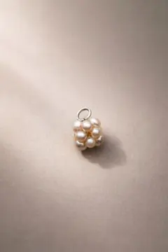 淡水パール　ネックレストップ　チャーム　ピンク