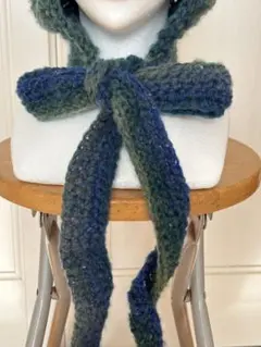 【ハンドメイド】かぎ編み　バラクラバ　ボンネット　バラボネット　ニット帽子