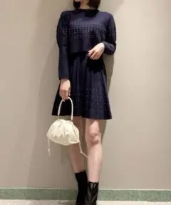 snidel クロップドニットセットアップ