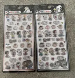 スヌーピーPEANUTS 透明シール 2個セット