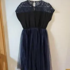 発表会　ドレス　フリーサイズ　紺