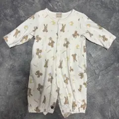 うさぎプリントロンパース F (50-70)