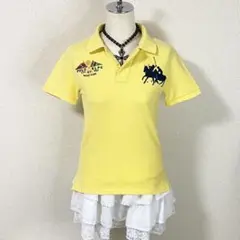 y2k ラルフローレン ビッグポニー ポロシャツ 平成ギャル 平成女児 イエロー