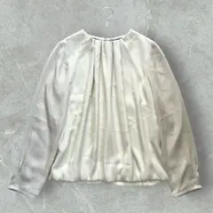 GREEN LABEL RELAXING シアーシャドーストライプ ブラウス