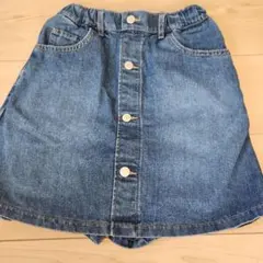 美品　デニム　スコート　ショートパンツ　150