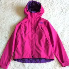 【美品】ノースフェイスナイロンスクープジャケットピンクMアウトドア　アウター