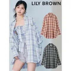 LILY BROWN Lily Bearチェックオーバーシャツ ＆プラムビスチェのサムネイル