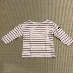 《訳あり》futafuta 白とピンク ストライプ 長袖Tシャツ 90サイズ