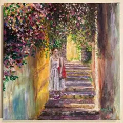 油絵 童画【荒井 美代子作品】現代童画会員・春季展会友賞・栃木県芸術