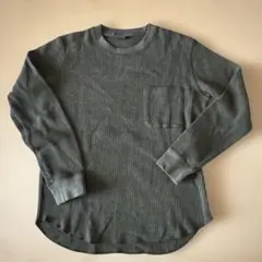 ユニクロ　ワッフルトレーナメンズSサイズ　グレー