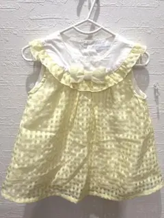 bebe reduction ベビー 夏服ワンピース イエロー　90サイズのサムネイル
