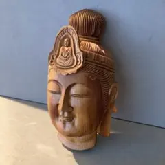 木彫り 仏像 胸像 オブジェ - メルカリ