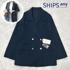 【SHIPS any】コードレーン ストライプ オーバー テーラードジャケット