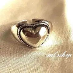 silver925ボリュームハートリング /シルバー925リング　ring