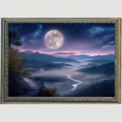 Ｐ1345 幸運引き寄せ　フォーチュン・ナイト【開運絵画風ヒーリングアート】