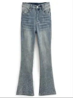 GRL ビジューデニムフレアパンツ at2310