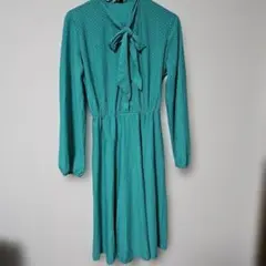 激カワ✨MATTHEW LOVE ターコイズ ドット柄 ワンピース