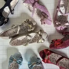 RoseMarieseoirPureTea Ribbonglittershoesのサムネイル