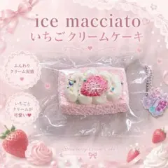 ice macciato いちごクリームケーキ スクイーズ クリーム泥感