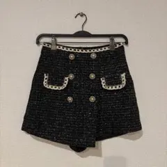 ツイード ハイウエストショートパンツ