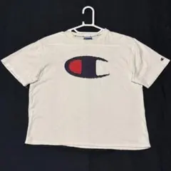 00s Champion USA企画 ビッグロゴ ショート丈 半袖Tシャツ