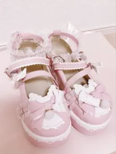 ロリータ 靴 パンプス ピンク 24.0cm