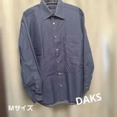 ★美品★　DAKS 長袖シャツ ブルー チェック襟のサムネイル