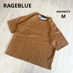 【レイジブルー】オーバーサイズ ニットTシャツ カットソー ブラウン M 美品のサムネイル