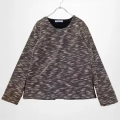 アルファベッツアルファベット 異素材切り替えカットソー バックハーフジップ