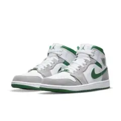 Air Jordan 1 Mid ホワイト/グレー/グリーン