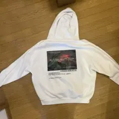 ホワイト フーディー CONQUER FROM WITHIN